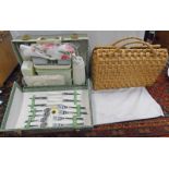 CASED BREXTON PICNIC SET AND THERMOS FLASKS ETC -2-