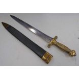 FRENCH MODEL 1831 ARTILLERY SIDEARM WITH 48CM LONG DOUBLE EDGED BLADE, MAKERS MARK TO RICASSO,