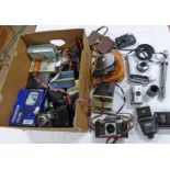 A GOOD SELECTION OF CAMERAS AND CAMERA EQUIPMENT TO INCLUDE SIGMA EF- 43OST FLASH,