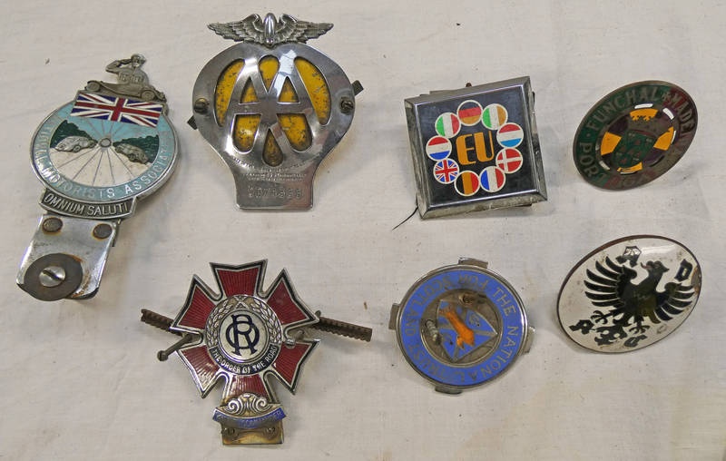 NATIONAL MOTORISTS ASSOCIATION CAR BADGE, THE ORDER OF THE ROAD KNIGHT COMMANDER CAR BADGE,