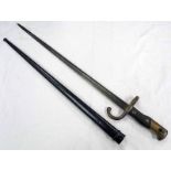 FRENCH 1874 GRAS BAYONET, TULLE,