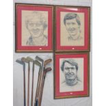 3 FRAMED PORTRAITS JACK NICKLAUS,