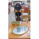 MAHOGANY 3 TIER CAKE STAND, MAHOGANY MIRROR,