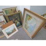 SELECTION OF OIL PAINTINGS AND WATERCOLOURS BY VARIOUS ARTISTS