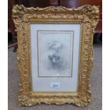 THOMAS SIDNEY COOPER, STUDY OF A RAM & SHEEP, SIGNED & DATED 1860, FRAMED PENCIL DRAWING,