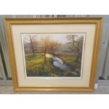 FRAMED ARTISTS PROOF THE BURN AT SUNRISE SIGNED IN PENCIL - JONATHAN MITCHELL - 45 CM X 59 CM BEING