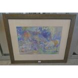 MIKE TURPIE, SHAMENS HUT, SIGNED, FRAMED PASTEL, 38 CM X 56 CM BEING SOLD ON BEHALF OF SAMH,