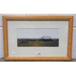 RODGER INSH, MONTROSE FROM THE NORTH, SIGNED & DATED 1991, FRAMED GOUACHE,