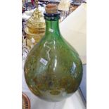 LARGE GREEN GLASS CARBOY APPROX 60CM HIGH