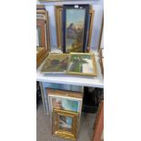 LARGE SELECTION OF VARIOUS OIL PAINTINGS,