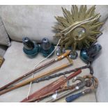 VARIOUS HORN HANDLED AND OTHER WALKING STICKS,