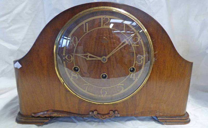 WALNUT WESTMINSTER CHIME CLOCK