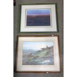 ARCHIBALD THORBURN FRAMED PRINT & FRAMED PRINT GROUSE IN MOOR SIGNED DAVID KRISTUPAS NO 90/25 30 X