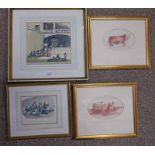 PAIR OF FRAMED PASTELS: WELSH MULE AND HEREFORD SIGNED DAVID MYNOT,