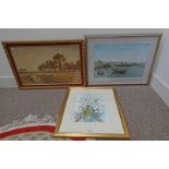 3 FRAMED WATERCOLOURS: COUNTRY SCENE BY G HAYFORD - 41 X 67CM,