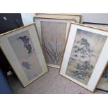 5 EASTERN FRAMED PICTURES - SMALLEST 46 X 16CM