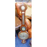 19TH CENTURY MAHOGANY BANJO BAROMETER