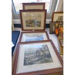 FRANCIS CALCROFT TURNER, BACHELORS HALL HUNTING SCENES, SET OF 6 FRAMED HAND COLOURED AQUATINTS,