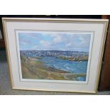 DONALD SHEARER LOW TIDE ABERDEEN HARBOUR SIGNED PRINT NO 248 41 X 56CM