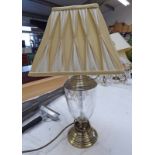 METAL & CUT GLASS TABLE LAMP