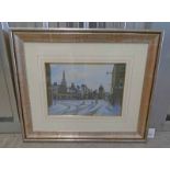 JONATHAN MITCHELL, KIRRIEMUIR IN WINTER, SIGNED, FRAMED OIL PAINTING,