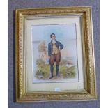 GILT FRAMED PICTURE OF ROBERT BURNS PROVENANCE GEORGIAN ANTIQUES,