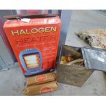 HALOGEN ELECTRIC HEATER NEW & VARIOUS PACKETS OF PRICES CANDLES AS NEW