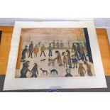 UNFRAMED PRINT THE PARK AFTER L S LOWRY NO 575 OF 850 Condition Report: 60.5 x 76cm.