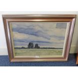 JAMES MORRISON (ARR), ANGUS TREE LINE, SIGNED AND DATED 1989 , FRAMED OIL PAINTING,