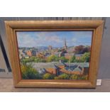 JONATHAN MITCHELL, KIRRIEMUIR, SIGNED, GILT FRAMED OIL PAINTING,