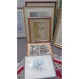SELECTION OF 10 WATERCOLOURS BY GEORGE CHAMBERS, JOHN LINTON, R NICHOLSON, W PROUDFOOT,