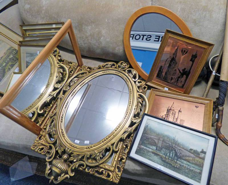 2 GILT MIRRORS,