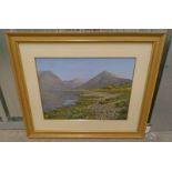 JONATHAN MITCHELL, VIEW OF SKYE, SIGNED, GILT FRAMED OIL PAINTING,