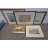 FRAMED WATERCOLOUR OF HIGHLAND SCENE SIGNED NICHOLSON - 22 X 31CM, WATERCOLOUR OF GLEN TARF,