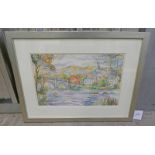MIKE TURPIE, DUNKELD, SIGNED, FRAMED WATERCOLOUR, 29CM X 46 CM BEING SOLD ON BEHALF OF SAMH,