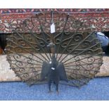 WROUGHT IRON SCREEN OF BIRD - OVERALL HEIGHT 66CM