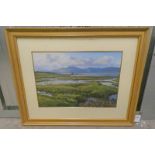 JONATHAN MITCHELL, VIEW OF SKYE, SIGNED , GILT FRAMED OIL PAINTING,