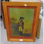 MAPLE FRAMED PRINT ON GLASS FOOT SOLDIER - 41 X 29 CM