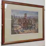 FRAMED SIGNED PRINT THE OLD HIGH STREET,