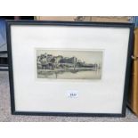 REGINALD GREEN, BOATYARD RYE, SIGNED, FRAMED ETCHING,