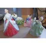 4 ROYAL DOULTON FIGURES: 'SOLITUDE' HN2810, 'THE ERMINE COAT' HN1987,