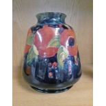 MOORCROFT INVERTED TAPERING POMEGRANATE VASE,