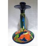 MOORCROFT MACKINTOSH STYLE CANDLESTICK - 18.