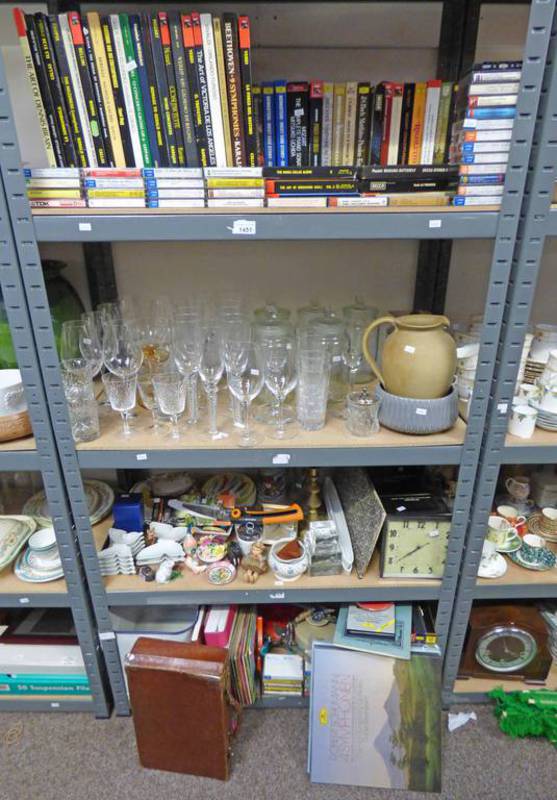 LARGE SELECTION OF GLASSWARE, CLASSICAL RECORDS,