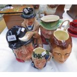 3 ROYAL DOULTON CHARACTER JUGS: WINSTON CHURCHILL,