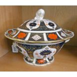 ROYAL CROWN DERBY LIDDED SOUP TUREEN - AS FOUND Condition Report: Lid has a very