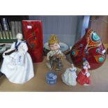 3 ROYAL DOULTON FIGURES INCLUDING 'DONNA' HN2939, PAIR OF VASES BY AHS,