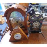 SEIKO MANTLE CLOCK, BURR WALNUT MANTLE CLOCK,