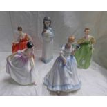 ROYAL DOULTON FIGURES 'DANIELLE', 'PAULA', 'FAIR LADY',