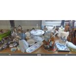 SELECTION OF VARIOUS PORCELAIN, ETC, TO INCLUDE 4 PIECE SILVER PLATED TEASET,